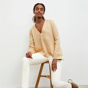 MM Lafleur Annette 1.0 Top in Everyday Twill Butter Yellow Medium NWT NEW